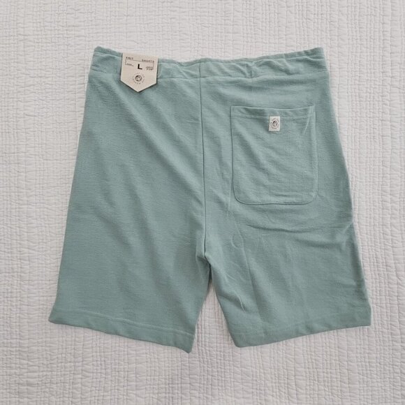Free Planet Knit Shorts Men's L Avocado Green Drawstring Elastic Sustainability - Picture 2 of 12